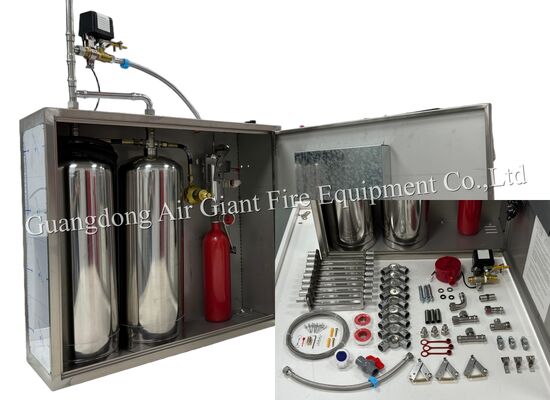 품질  Double Bottles Automatic Protection Restaurant Fire Suppression System 공장