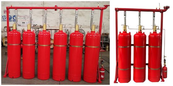 DC 24V 1.6A FM200 화재 진압 시스템 40L 70L 100L 120L